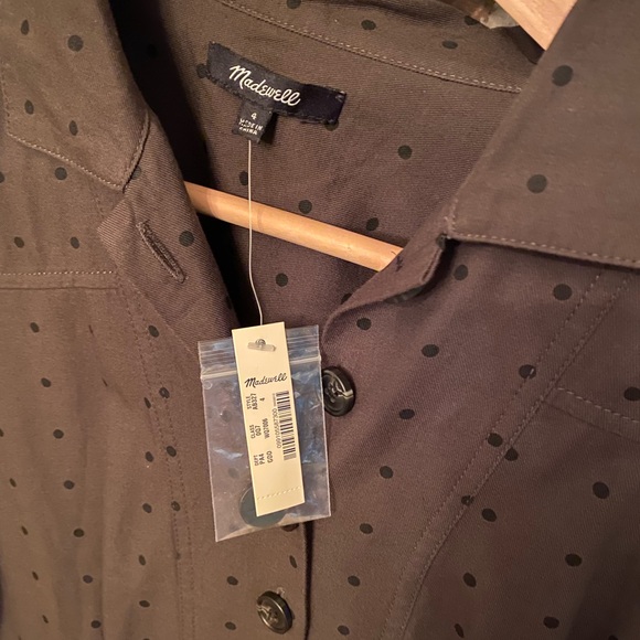 Madewell Seamed Coverall Jumpsuit in Grid Dot NWT - Picture 6 of 6